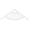 Ekena Millwork Pitch Classic Wagon Wheel Architectural Grade PVC Gable Pediment, 36"W x 13 1/2"H x 1"P (9/12) GPP036X014X100CWW - alternate 4